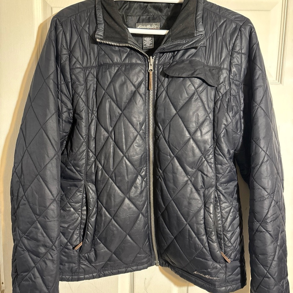 Eddie Bauer Women's Dark Gray Quilted Puffer Jacket